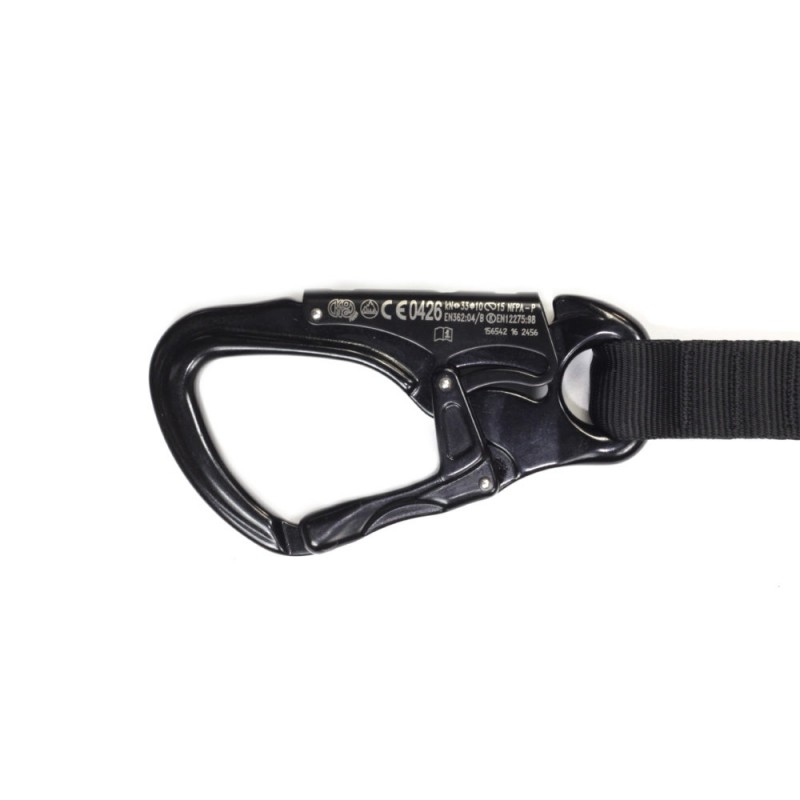 WARRIOR ASSAULT SYSTEMS TANGO CLIP AND CARABINER PERSONAL RETENTION LANYARD - BLACK