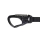 WARRIOR ASSAULT SYSTEMS TANGO CLIP AND CARABINER PERSONAL RETENTION LANYARD - BLACK