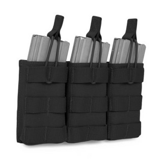 WARRIOR ASSAULT SYSTEMS TASCA APERTA PORTA CARICATORE 5.56mm TRIPLA - NERO WARRIOR ASSAULT SYSTEMS TASCA APERTA PORTA CARICATORE 5.56mm TRIPLA - NERO