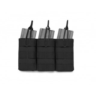 WARRIOR ASSAULT SYSTEMS TASCA APERTA PORTA CARICATORE 5.56mm TRIPLA - NERO