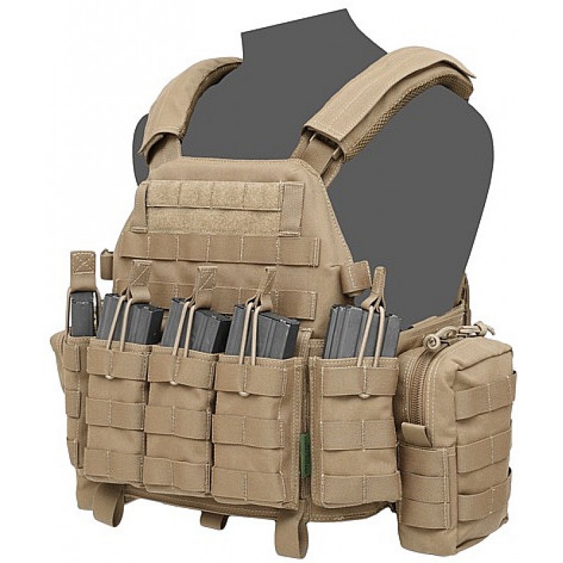 WARRIOR ASSAULT SYSTEMS TATTICO PLATE CARRIER MODELLO DCS DA 5.56 COYOTE TAN