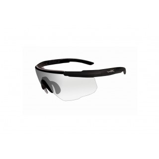 WILEY X BALLISTIC PROTECTION GLASSES CLASSIC SABER ADVANCED CLEAR MATTE BLACK FRAME