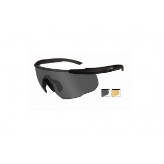 WILEY X BALLISTIC PROTECTION GLASSES SABER ADVANCED SMOKE/LIGHT RUST LENSES MATTE BLACK FRAME